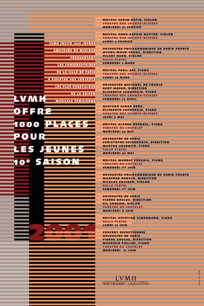 LVMH offre 1000 places pour les jeunes (saison 2001)
